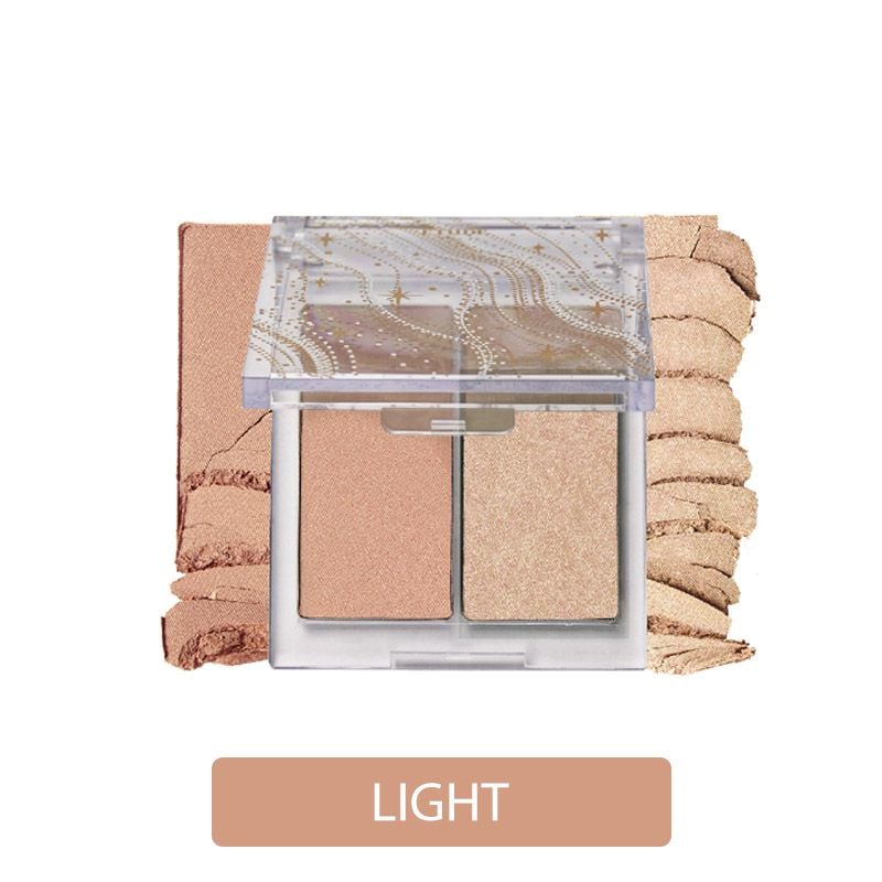 [Glittery Snow] Phấn Má Hồng Và Highlight Đa Năng Etude Glittery Snow Face Palette - Light