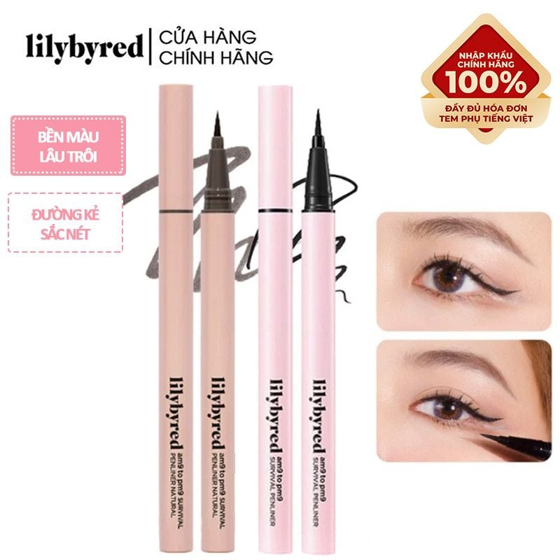 Bút Kẻ Mắt Nước Siêu Mảnh, Chống Trôi Lilybyred am9 to pm9 Survival Pen Liner