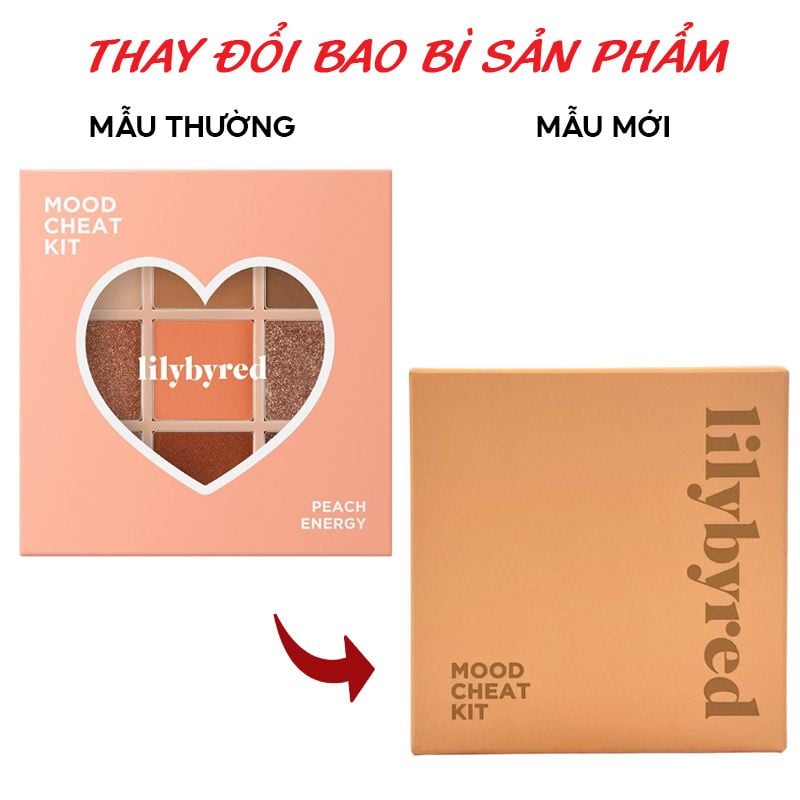 Bảng Phấn Mắt 9 Ô Lilybyred Mood Cheat Kit - 01 Peach Energy