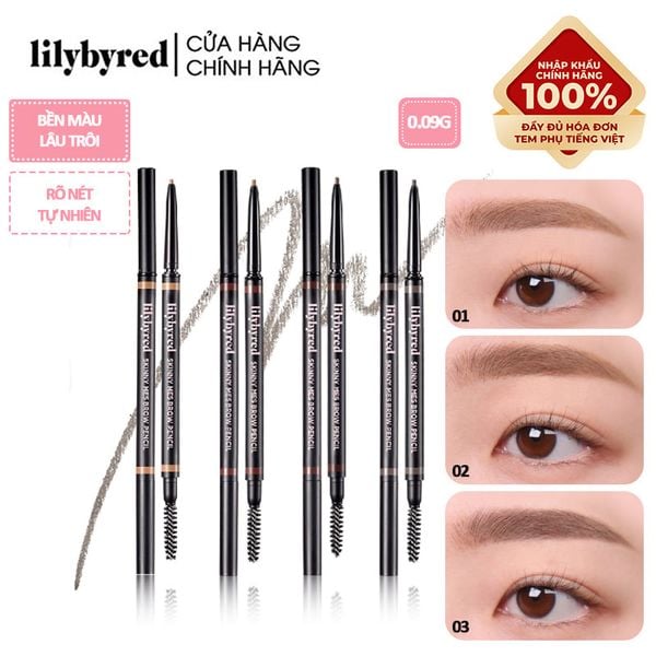 Chì Kẻ Chân Mày Siêu Mảnh Lilybyred Skinny Mes Brow Pencil 0.09g