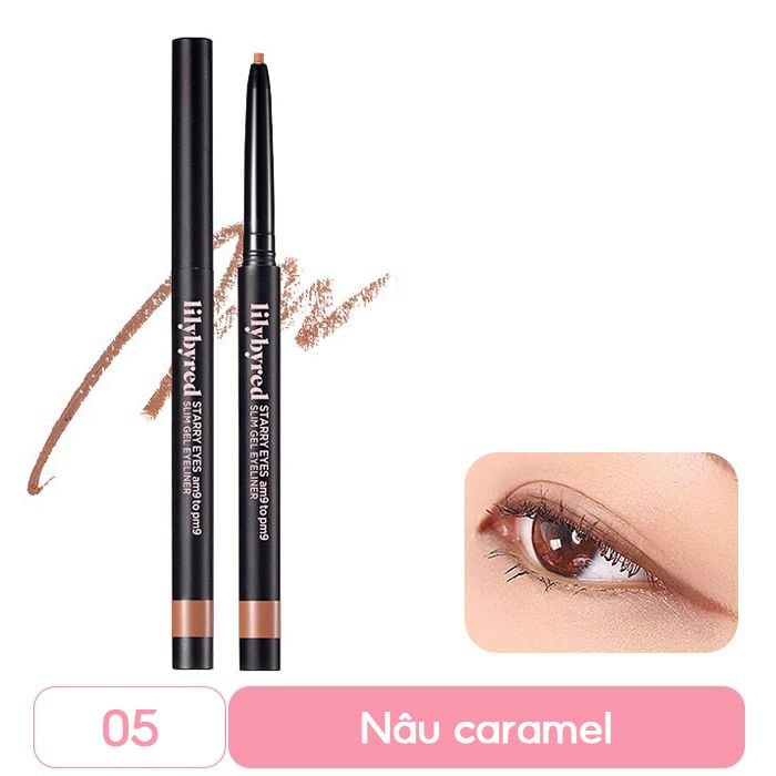 Chì Kẻ Mắt Siêu Mảnh, Lâu Trôi Lilybyred Starry Eyes am9 to pm9 Slim Gel Eyeliner