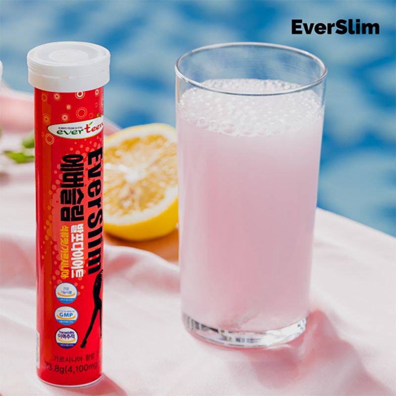[18 Viên] Viên Sủi EverSlim Hỗ Trợ Giảm Cân Vị Chanh, Vị Lựu Flavor
