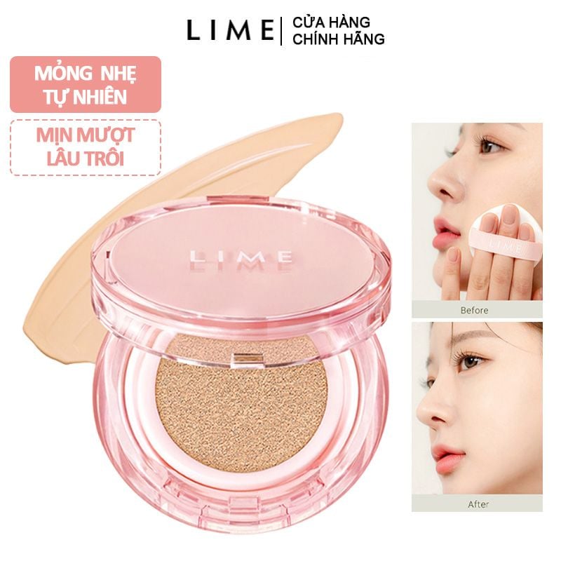 Phấn Nước Che Phủ Cao, Lâu Trôi LIME Skin Fit Long-Wear Cover Cushion SPF50+ PA++++