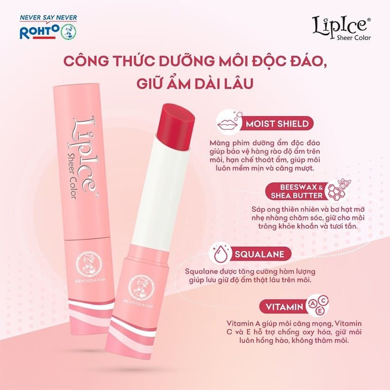 Son Dưỡng LipIce Hiệu Chỉnh Sắc Môi Hồng Tự Nhiên Sheer Color 2.4g