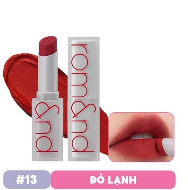 Son Thỏi Lì, Lên Màu Siêu Xinh Romand Zero Matte Lipstick 3g