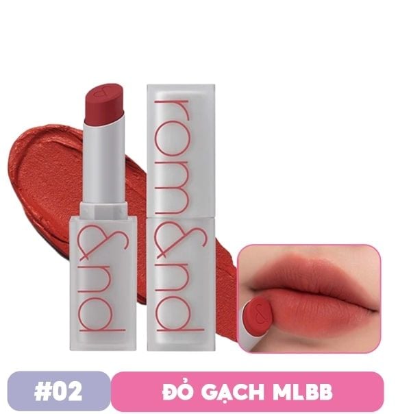 Son Thỏi Lì, Lên Màu Siêu Xinh Romand Zero Matte Lipstick 3g