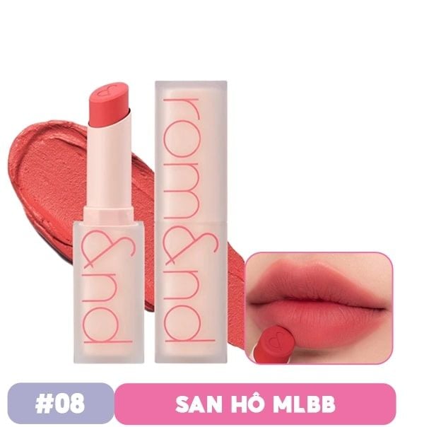 Son Thỏi Lì, Lên Màu Siêu Xinh Romand Zero Matte Lipstick 3g