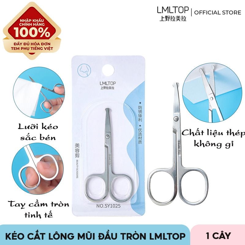 [NHẬP KHẨU] Kéo Cắt Tỉa Lông Mũi Đầu Tròn LMLTOP - NO.SY1025