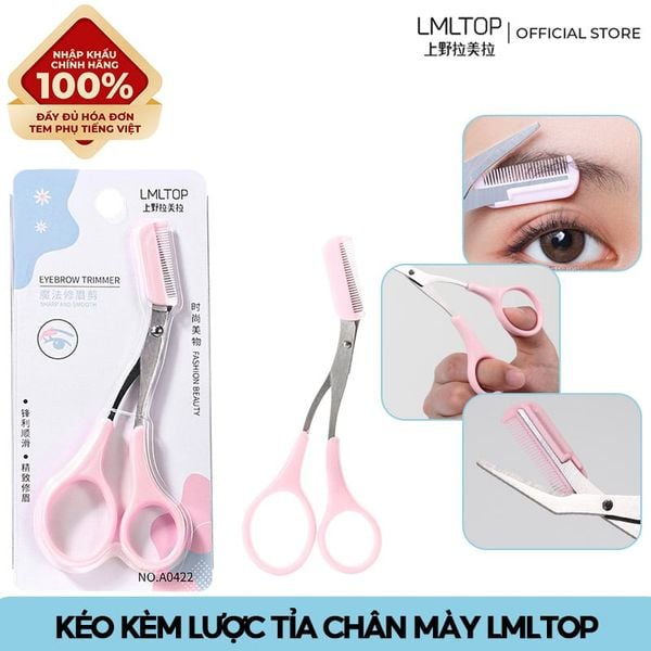  [NHẬP KHẨU] Kéo Lược Tỉa Lông Mày LMLTOP Đa Năng Tiện Lợi A0422 