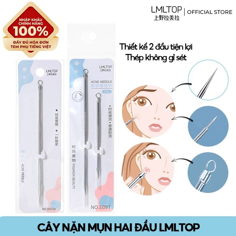 [NHẬP KHẨU] Cây Nặn Mụn Hai Đầu LMLTOP Acne Needle