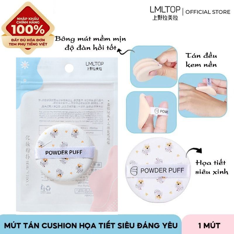 [NHẬP KHẨU] Bông Mút Tán Cushion Họa Tiết Siêu Đáng Yêu LMLTOP Powder Puff A80086