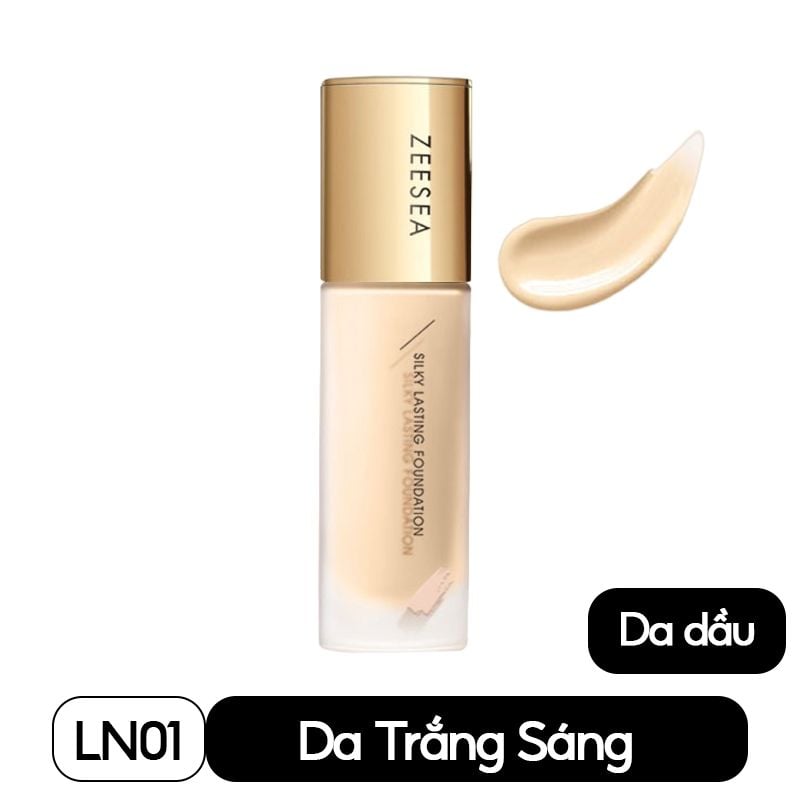 Kem Nền Kiềm Dầu, Che Khuyết Điểm Tốt Lâu Trôi Zeesea Silky Lasting Foundation 30g