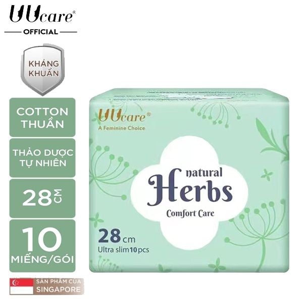 Băng Vệ Sinh UUcare Thảo Dược Ngày Và Đêm Natural Herb 28cm - Gói 10 Miếng (Che tên sản phẩm khi giao hàng)