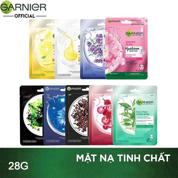 Mặt Nạ Tinh Chất, Chiết Xuất Thiên Nhiên Garnier Serum Mask 28g