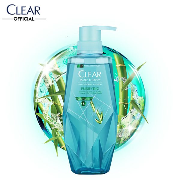[380ml] Dầu Gội Clear Làm Sạch Da Đầu Nhờn Và Ngăn Gàu Scalp Therapy Purifying Micellar Anti-Dandruff Shampoo
