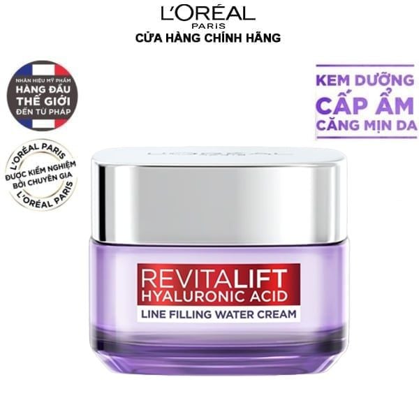 Kem Dưỡng Ban Ngày Cấp Ẩm, Cải Thiện Nếp Nhăn L'oreal Revitalift Hyaluronic Acid Plumping Cream Day