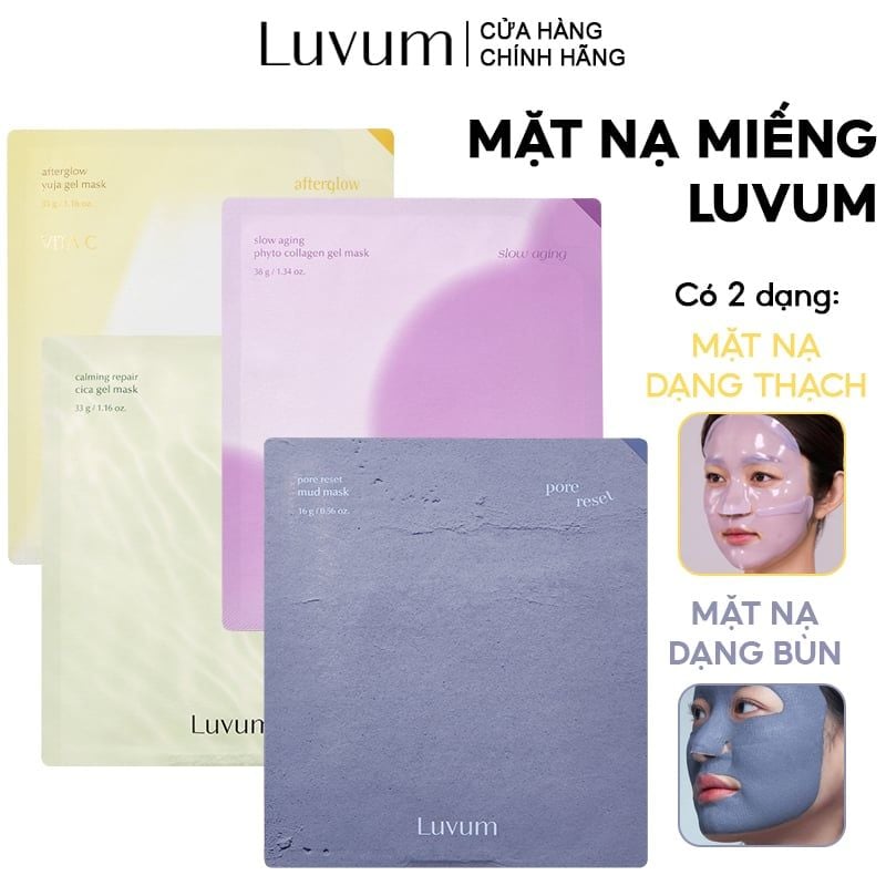 Mặt Nạ Miếng Luvum Dạng Thạch, Dạng Bùn Mask