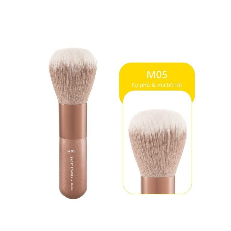 Cọ Phủ Phấn Và Má Hồng Bỏ Túi Vacosi Short Powder & Blush Brush - M05