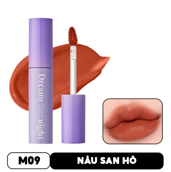 [Màu 9-17] Son Kem Lì, Mịn Mượt Nhẹ Môi Merzy Dreamy Late Night Mellow Tint 4g