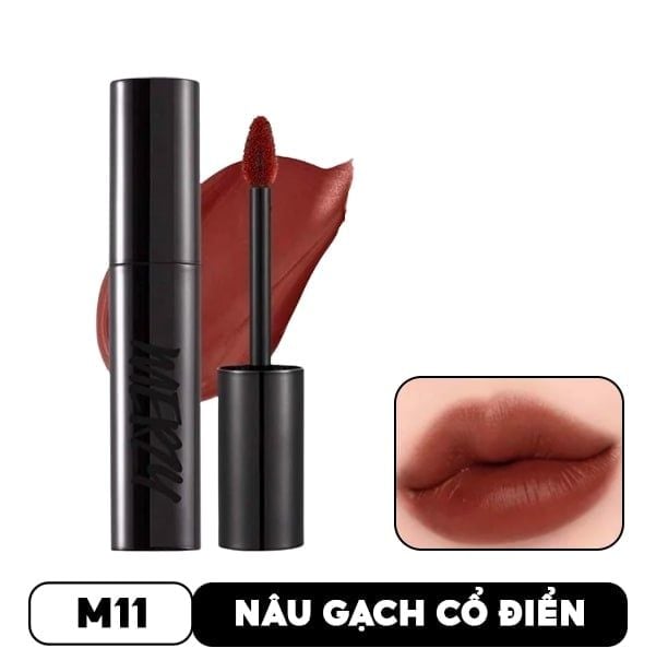 [M13 VỎ ĐỎ RED EDITION] Son Kem Siêu Lì, Mịn Môi Merzy Noir In The Mellow Tint