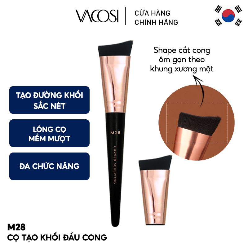 Cọ Tạo Khối Đầu Cong Vacosi Curved Sculpting Brush - M28