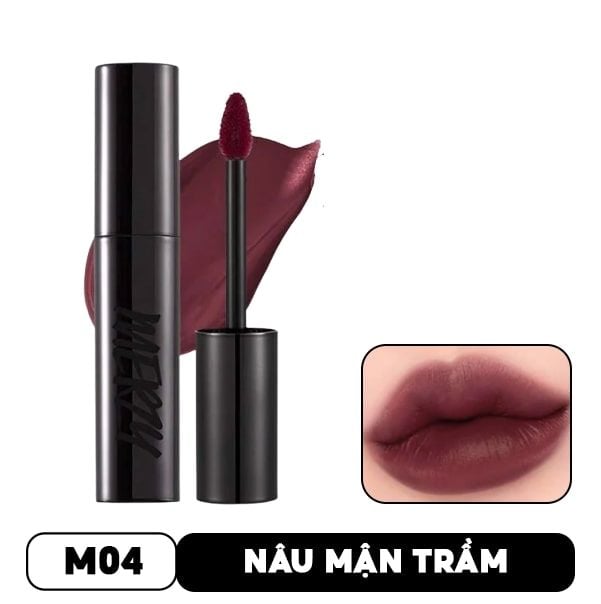 [Merzy Glam M13 Vỏ Bạc] Son Kem Siêu Lì, Mịn Môi Merzy Noir In The Mellow Tint
