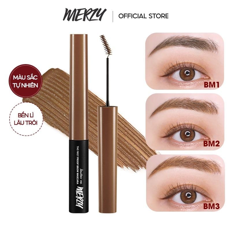 Mascara Chân Mày Bền Màu, Lâu Trôi Merzy The First Proof Brow Mascara 3.5g