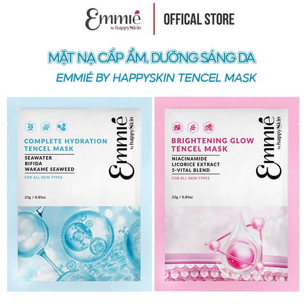 Mặt Nạ Cấp Ẩm, Dưỡng Sáng Da Emmié By HappySkin Tencel Mask 23g