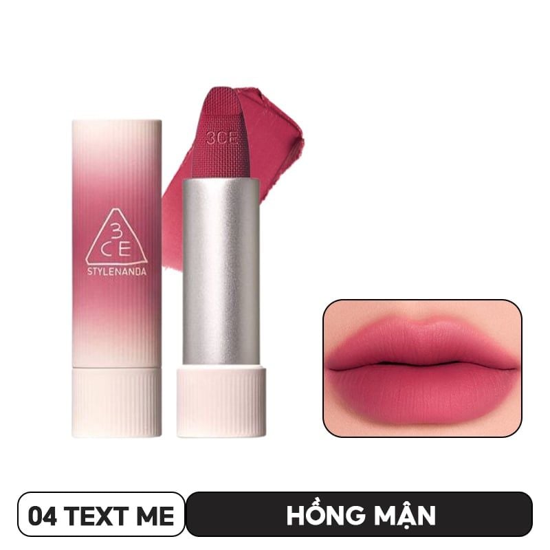 Son Thỏi Mịn Lì, Mềm Môi 3CE Cashmere Hug Lipstick 3.5g