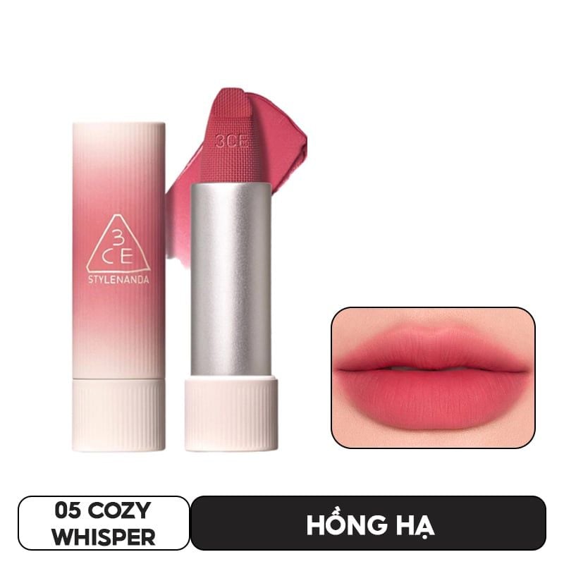 Son Thỏi Mịn Lì, Mềm Môi 3CE Cashmere Hug Lipstick 3.5g