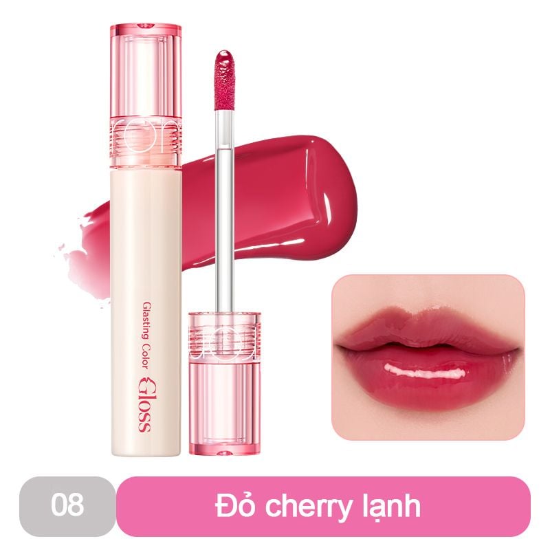 [GIÁ HỦY DIỆT][Màu 01-10][COLOR GLOSS] Son Bóng Cho Môi Căng Mọng, Mềm Mịn Romand Glasting Color Gloss 4g