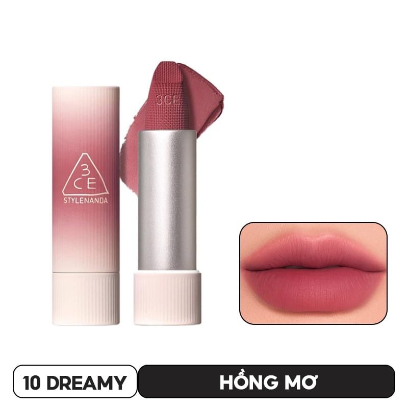 Son Thỏi Mịn Lì, Mềm Môi 3CE Cashmere Hug Lipstick 3.5g
