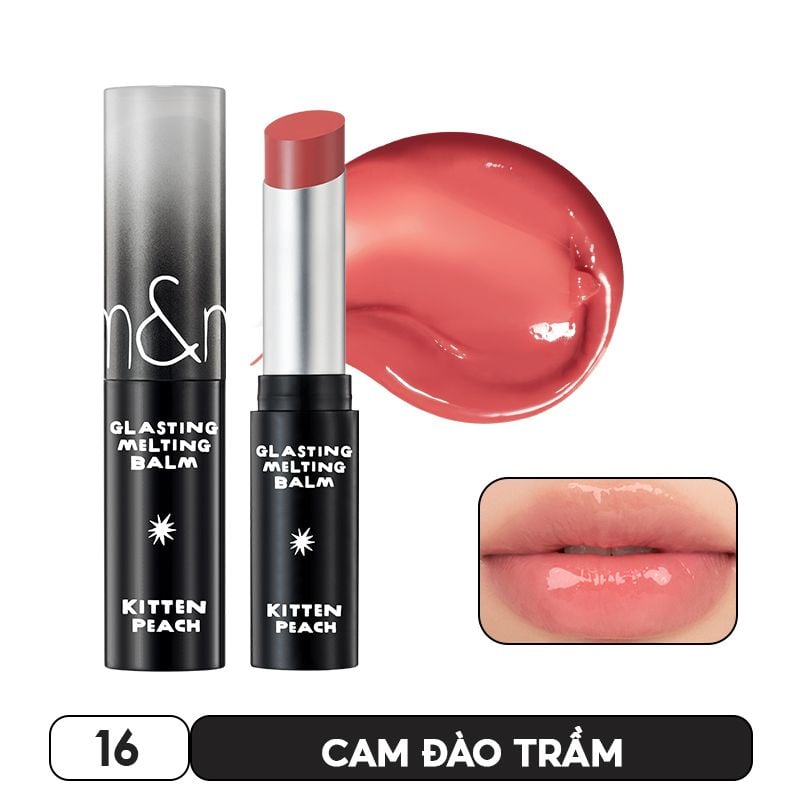 [VE-EASY] Son Dưỡng Dạng Thỏi Có Màu Thuần Chay Dưỡng Ẩm Mềm Môi Romand Glasting Melting Balm