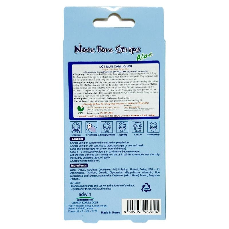 [Hộp 4 Miếng] Miếng Dán Lột Mụn Mayan Giảm Mụn Đầu Đen, Mụn Cám, Thu Nhỏ Lỗ Chân Lông Nose Strips