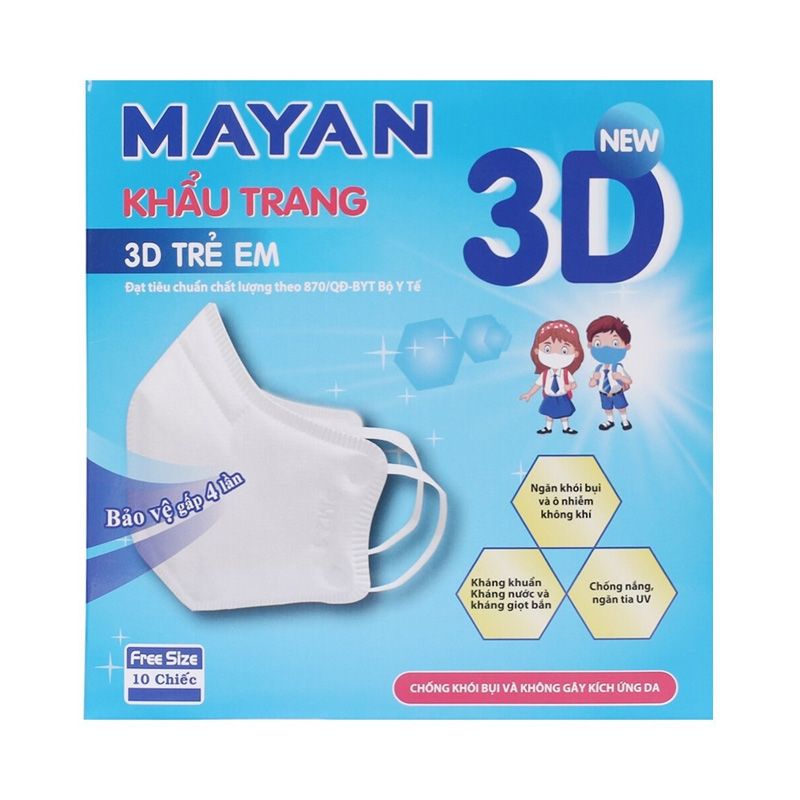 Khẩu Trang Đa Năng Cho Trẻ Em Mayan PM 2.5 3D Mask Kids++