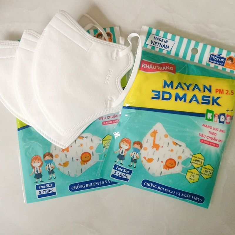 Khẩu Trang Đa Năng Cho Trẻ Em Mayan PM 2.5 3D Mask Kids++