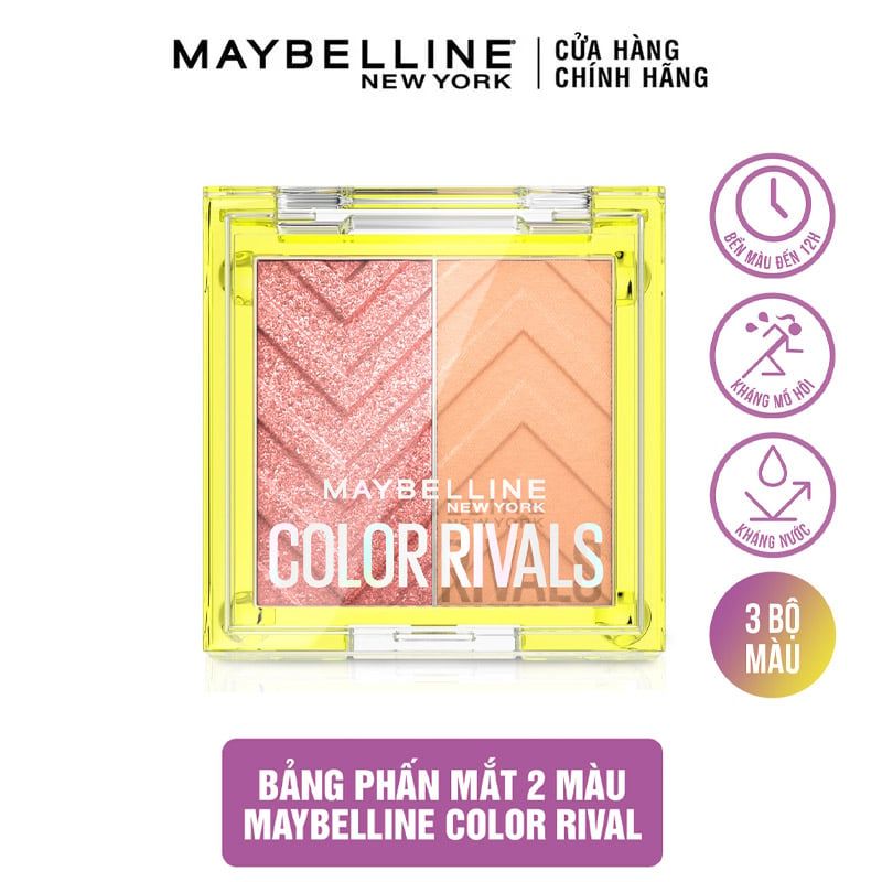 Bảng Phấn Mắt 2 Ô Màu Maybelline Color Rivals Shadow Duo Palette 3g