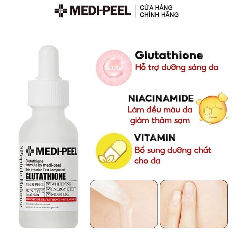 Serum Medi-Peel Hỗ Trợ Dưỡng Trắng, Mờ Thâm Nám Medi-Peel Bio-Intense Glutathione White Ampoule 30ml