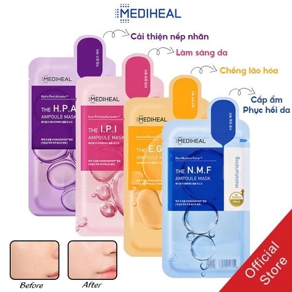 Mặt Nạ Cấp Ẩm, Dưỡng Da Mềm Mịn Mediheal Ampoule Mask