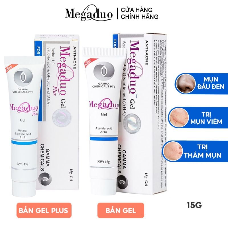 Gel Dưỡng Giảm Mụn, Làm Mờ Thâm Mụn Megaduo Anti-Acne Gel 15g