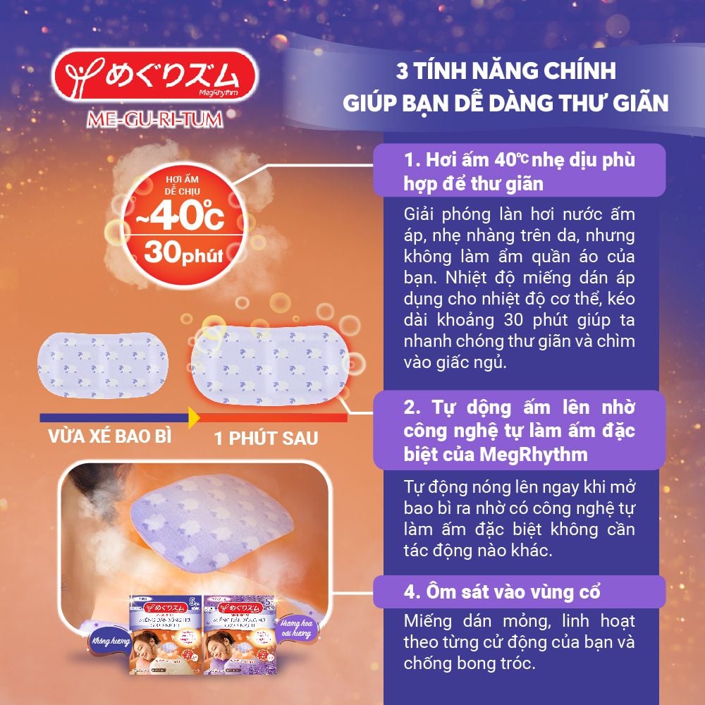 [Kèm 1 Hộp Xông Hơi Good Night] Set 2 Hộp Mặt Nạ Xông Hơi Mắt Giảm Căng Thẳng, Mệt Mỏi Me-Gu-Ri-Tum - Hộp 5 Miếng