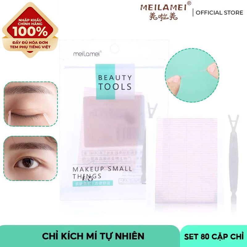 [NHẬP KHẨU][80 Cặp Chỉ] Chỉ Kích Mí Tự Nhiên Meilamei MLM-J509