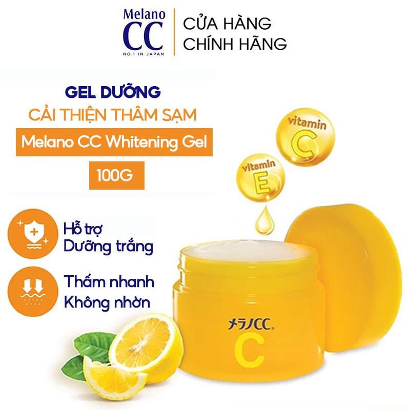 Kem Dưỡng Melano Dạng Gel Giúp Hỗ Trợ Dưỡng Trắng, Cải Thiện Thâm Sạm CC Whitening Gel 100g