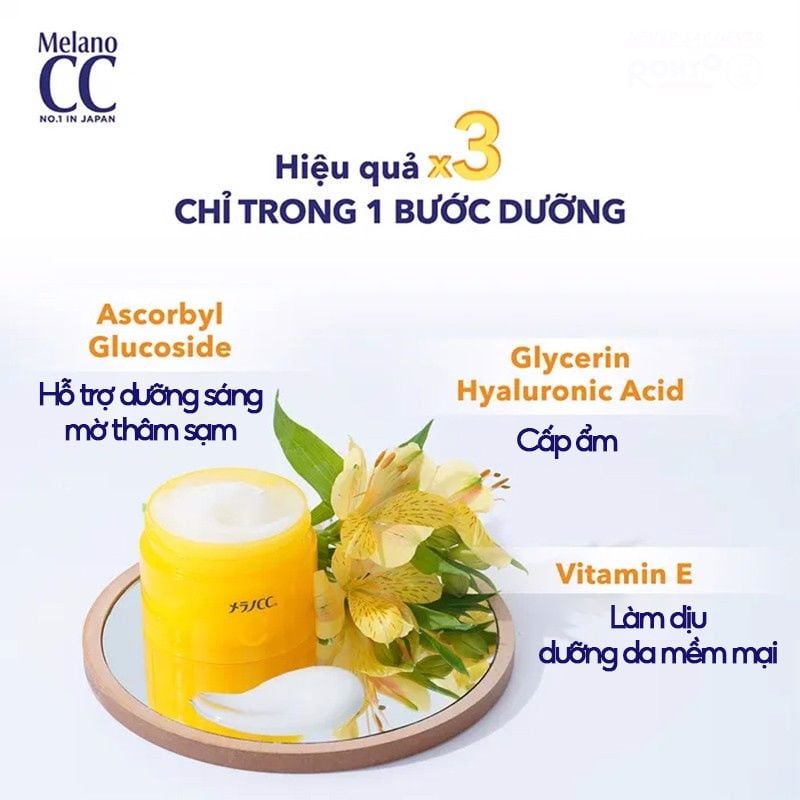 Kem Dưỡng Melano Dạng Gel Giúp Hỗ Trợ Dưỡng Trắng, Cải Thiện Thâm Sạm CC Whitening Gel 100g