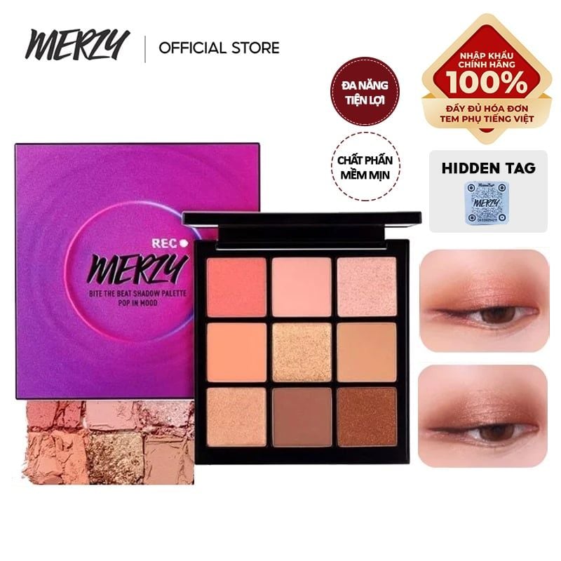 Bảng Phấn Trang Điểm Đa Năng Merzy Bite The Beat Shadow Palette Pop In Mood