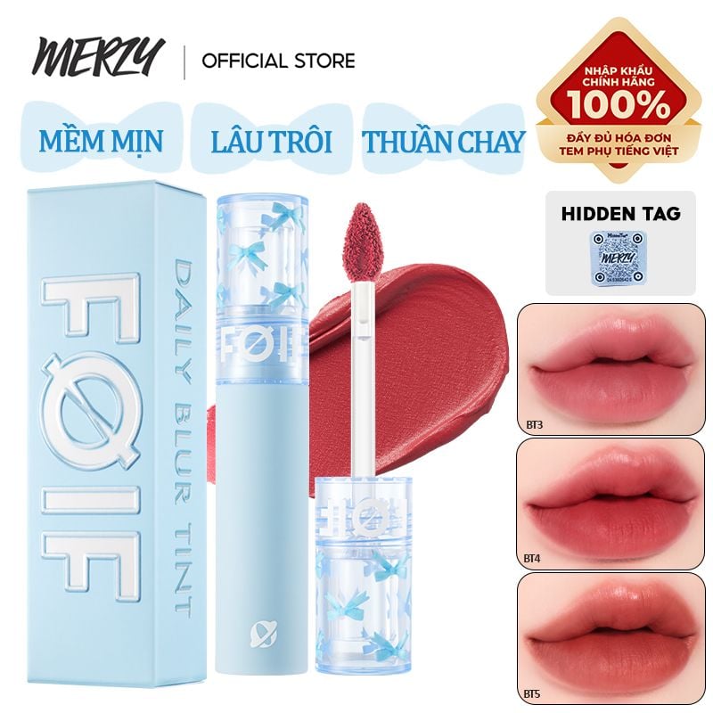 Son Kem Lì Thuần Chay, Mềm Mịn, Lâu Trôi FOIF Daily Blur Tint 3g