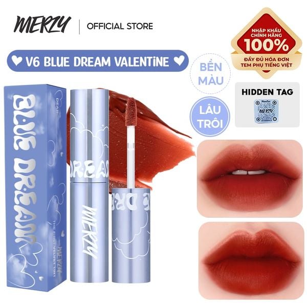  [NEW][V6 PUFFER] Son Kem Lì Merzy Bền Màu, Lâu Trôi The First Velvet Tint 