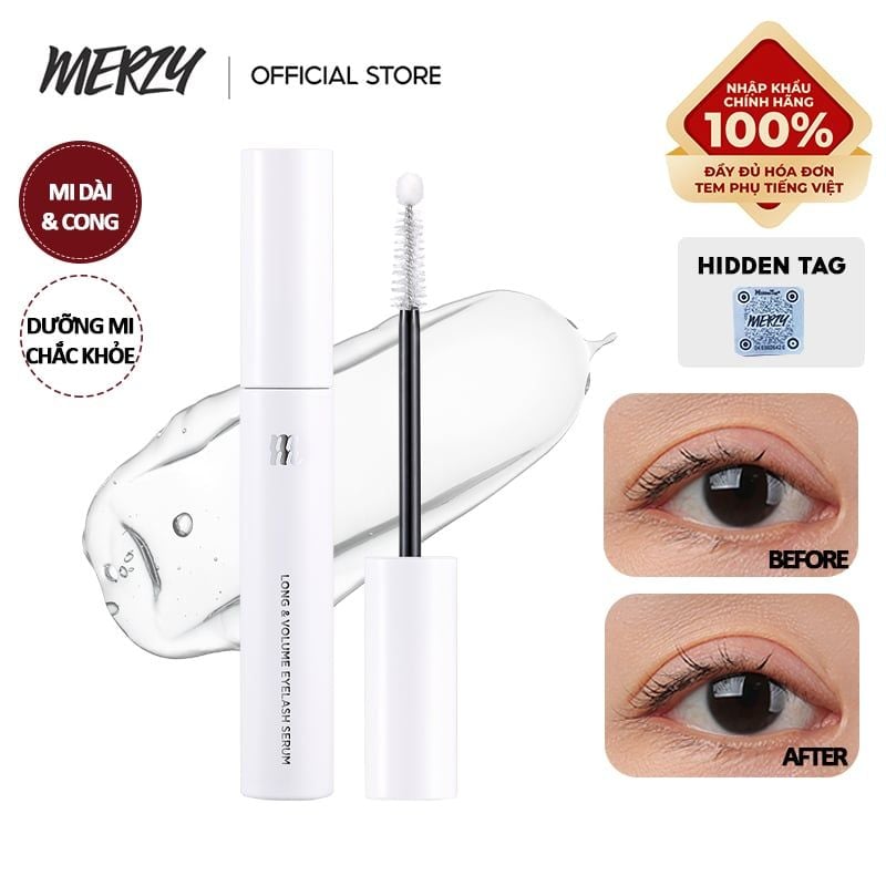 Serum Merzy Dưỡng Mi Dài Và Dày Mi Merzy Long & Volume Eyelash Serum 8ml