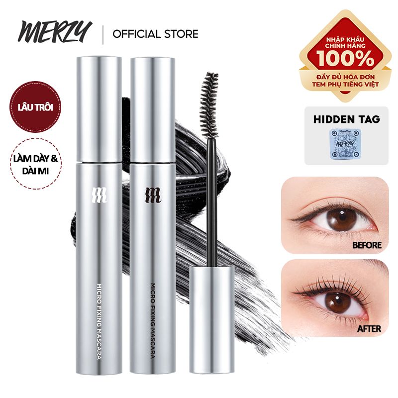 Mascara Cố Định, Làm Dài Và Dày Mi Merzy Micro Fixing Mascara 9ml