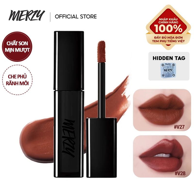 [V23 - V28] Son Kem Lì, Mịn Mượt Như Nhung Merzy Noir In The Velvet Tint 4g - V23